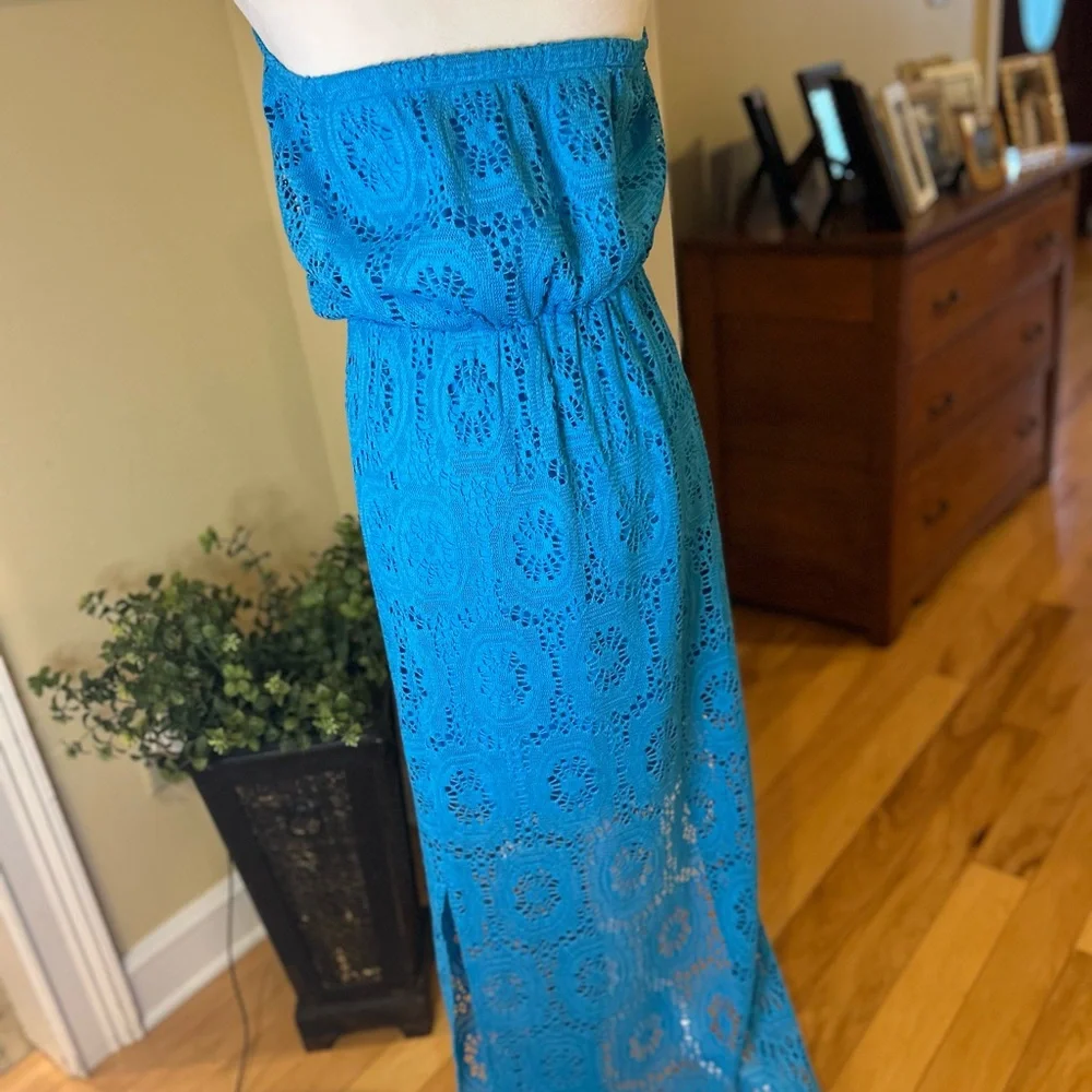 Lilly Pulitzer Emmett Women’s Strapless Dress in Blue - Picture 7 of 14